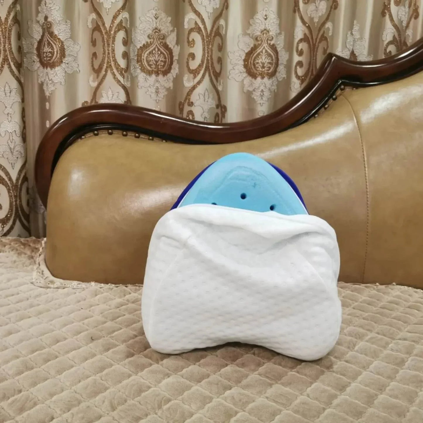 "Ultimate Comfort: Super Ergonomic Orthopedic Cervical Contour Pillow for All Sleep Positions - Relieve Neck and Shoulder Pain!"