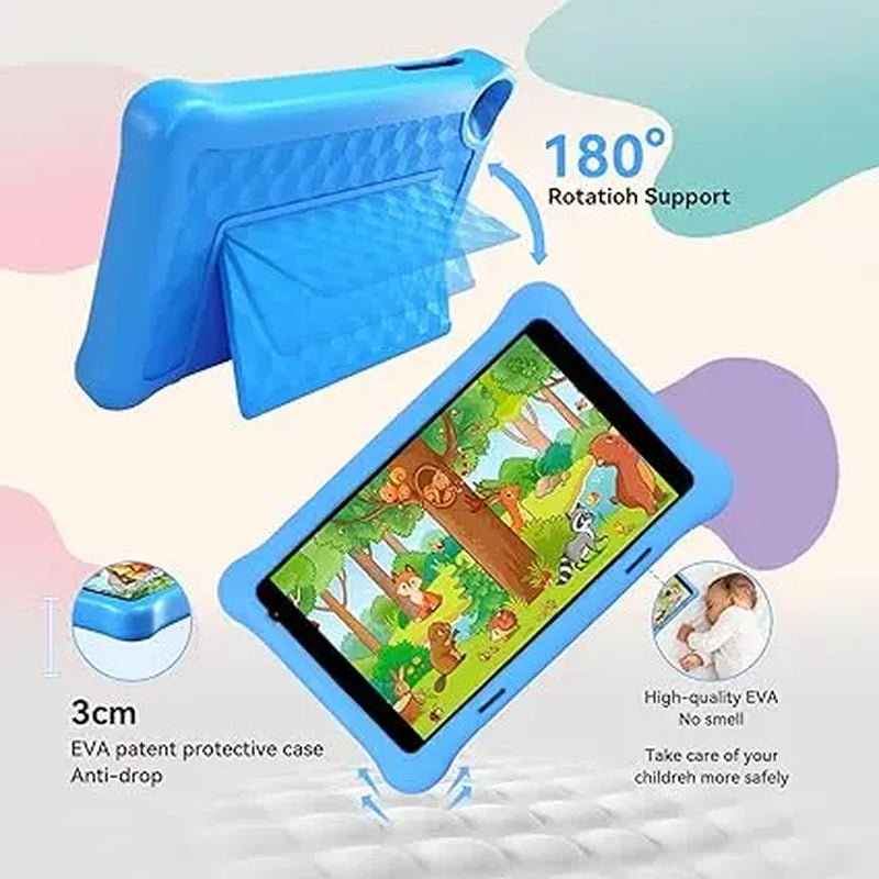 Aeezo 8 Inch-10 Inch Tablets, IPS HD Display, Android 12 Tablet PC, 2GB RAM, 32GB Storage, Wifi,Dual Camera, Games, Parental Control, Kidoz Installed, with Tablet Case