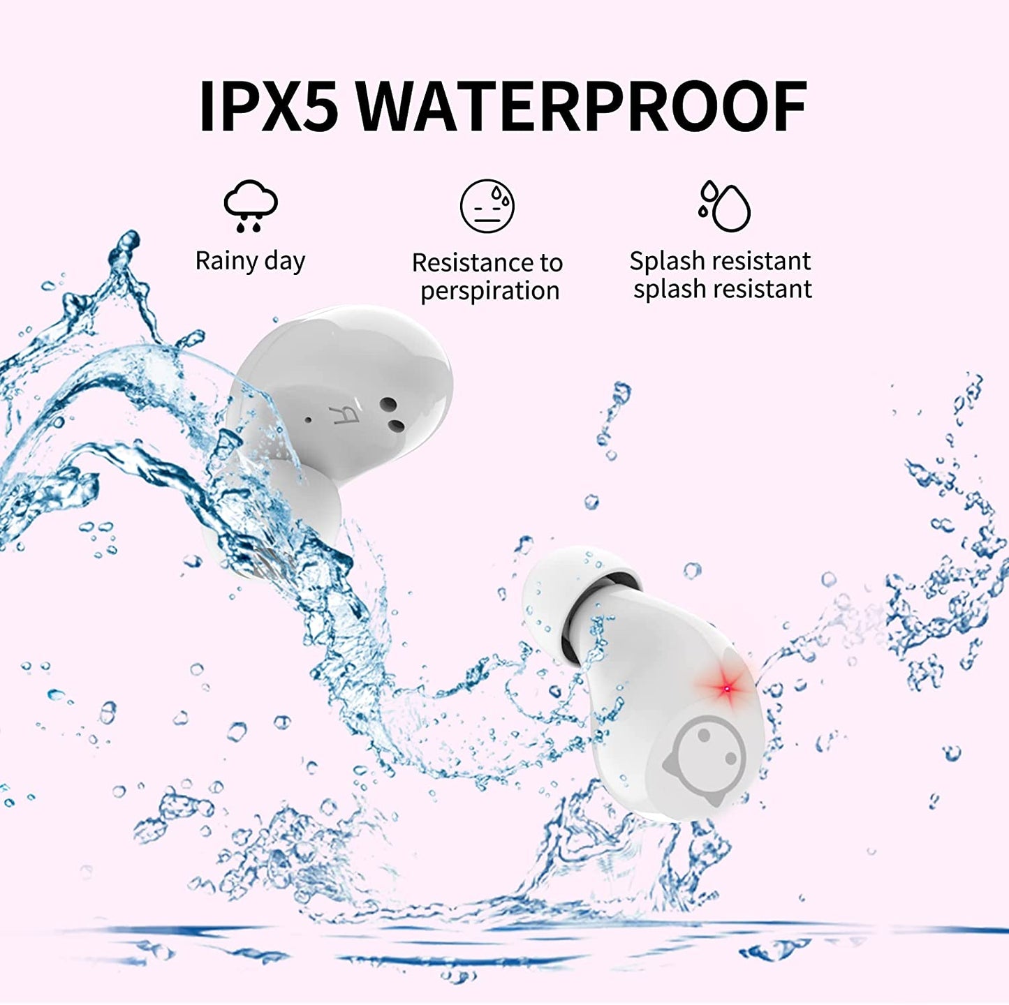 Wireless Earbuds,Cartoon Wireless Bluetooth 5.0 Headset Built-In Mic,Cute Panda Earbuds,Ipx5 Waterproof Headphones,Wireless Sports Earphones,36H Playtime Hifi Stereo Deep Bass Earbuds