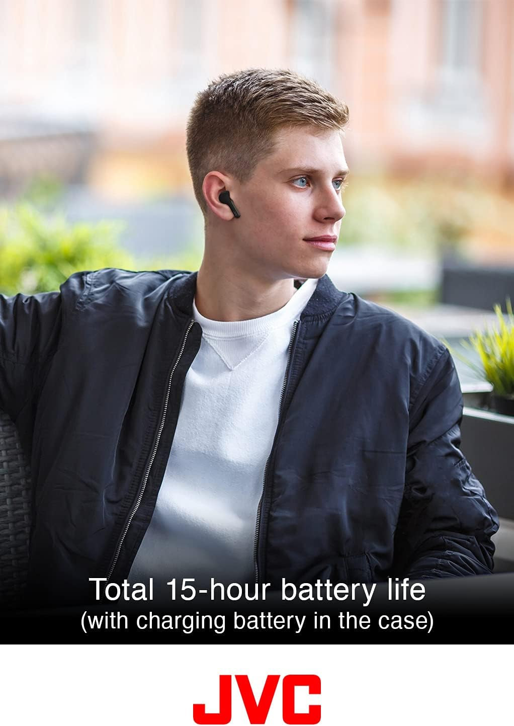 True Wireless Earbuds Headphones, Bluetooth 5.0, Water Resistance (IPX4), Long Battery Life (Up to 15 Hours) - HAA8TW (White)