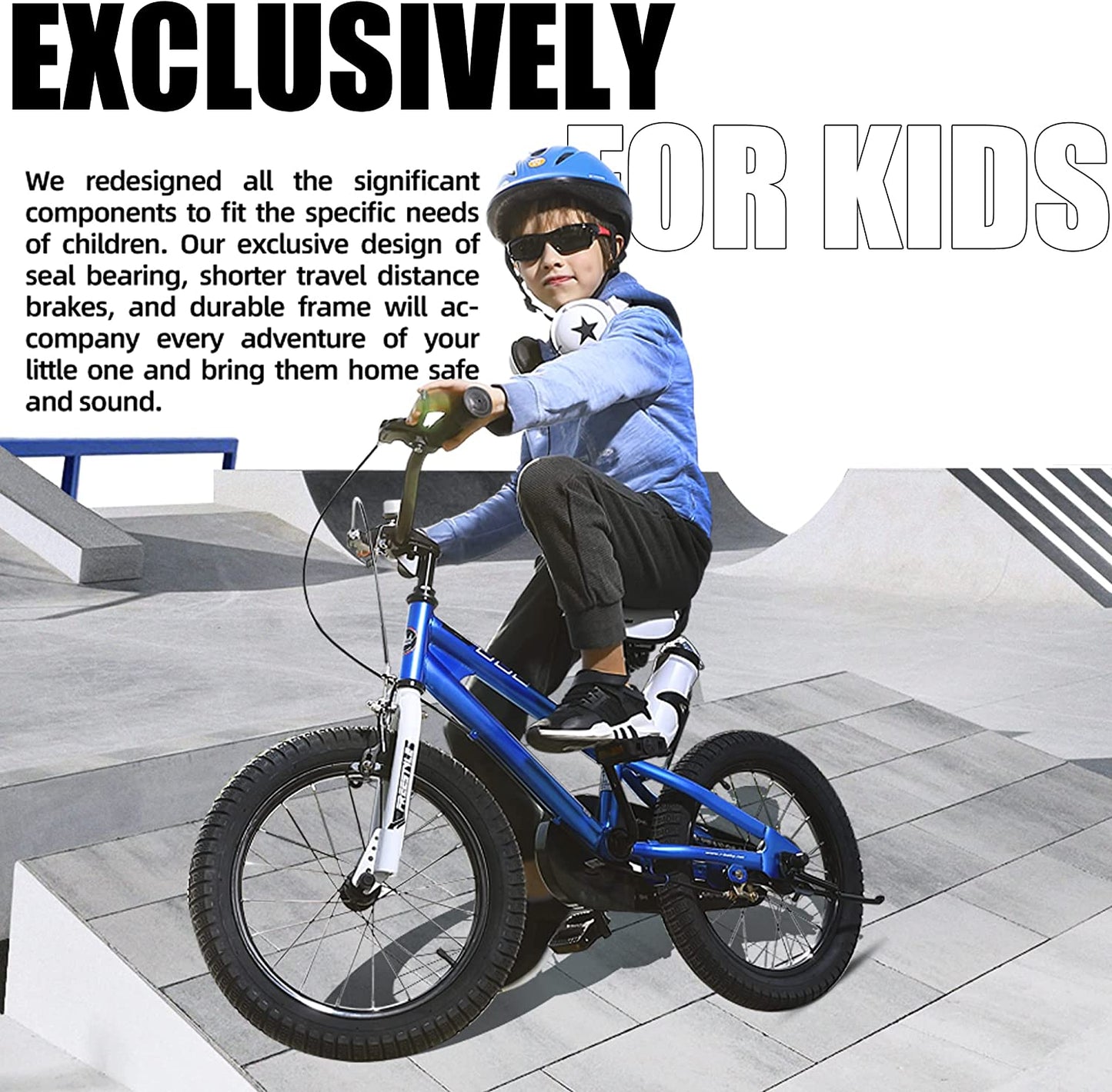 Freestyle Kids Bike 12 14 16 18 Inch Sport Bicycle for Boys Girls Ages 3-10 Years, Multiple Color Options