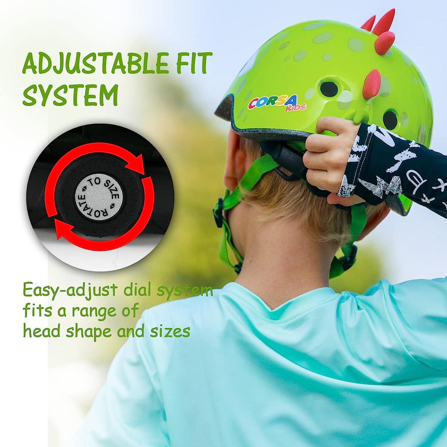 Kids Toddler Bike Helmet, Adjustable and Multi-Sport for Child Boys and Girls, 2 Sizes