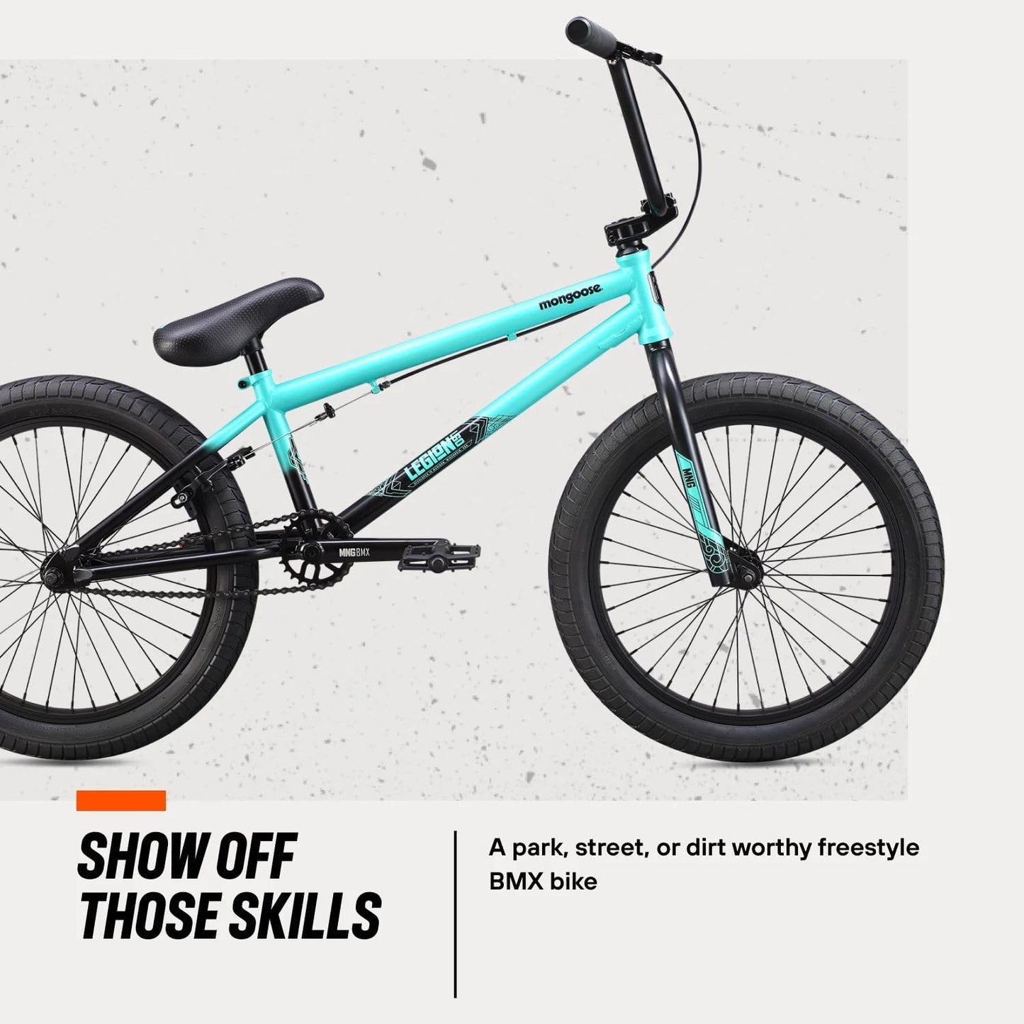 Legion Kids Freestyle BMX Bike, Intermediate Rider, Boys and Girls Bikes, 20-Inch Wheels, Hi-Ten Steel Frame, Micro Drive 25X9T BMX Gearing