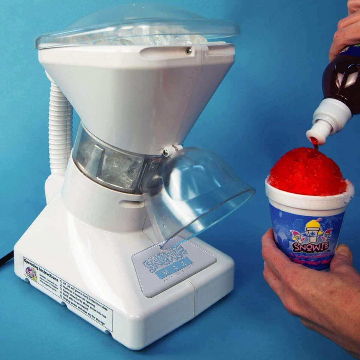 Treat to the max with the Little Max Snow Cone Machine- Summer fun year round! -Premium Shaved Ice Maker, with Powder Sticks Syrup Mix, Entrepreneur Kit