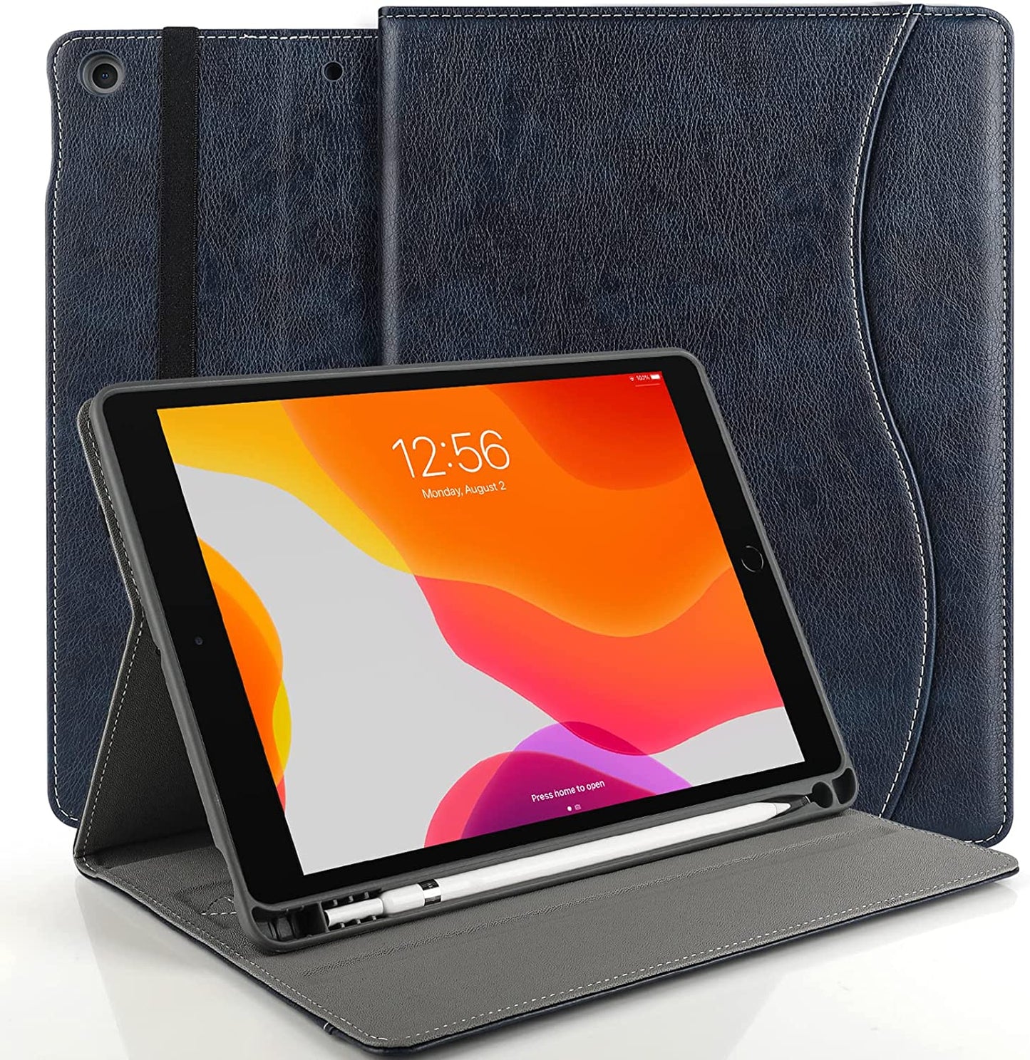 "Stylish & Functional: Leather Folio Case for iPad 9th/8th/7th Gen! π±β¨ Multiple Viewing Angles, Pencil Holder & Auto Sleep/Wake Feature! ποΈπ‘οΈ #iPadCase #TechStyle"