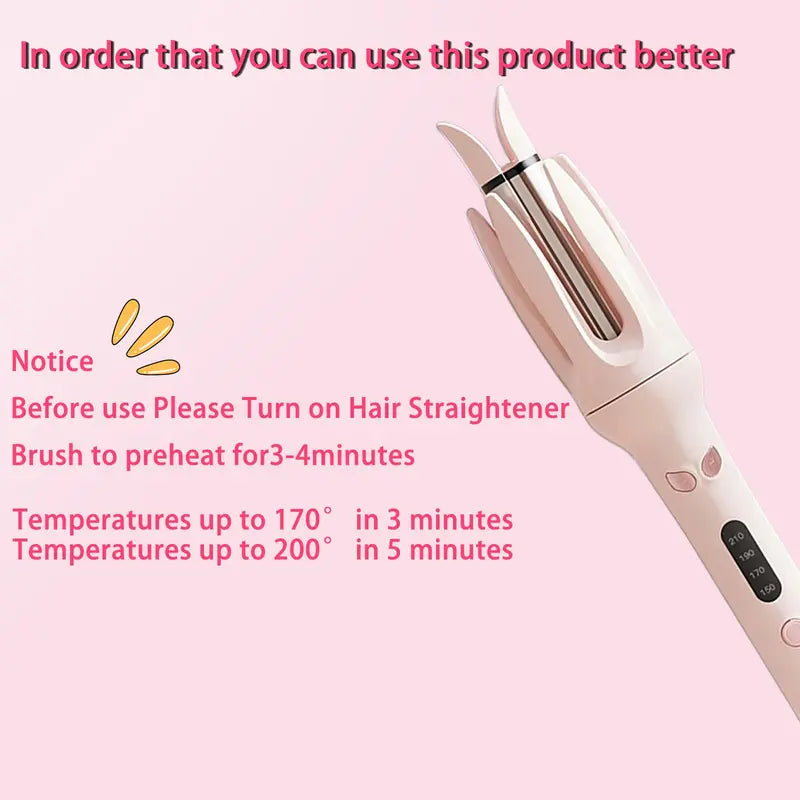 Automatic Hair Curling Iron, 28Mm Hair Curler, Negative Ion Automatic Hair Hair Curl Wand, 4 Modes Temperatures Curling Iron for Women, Hair Styling Tools for Home