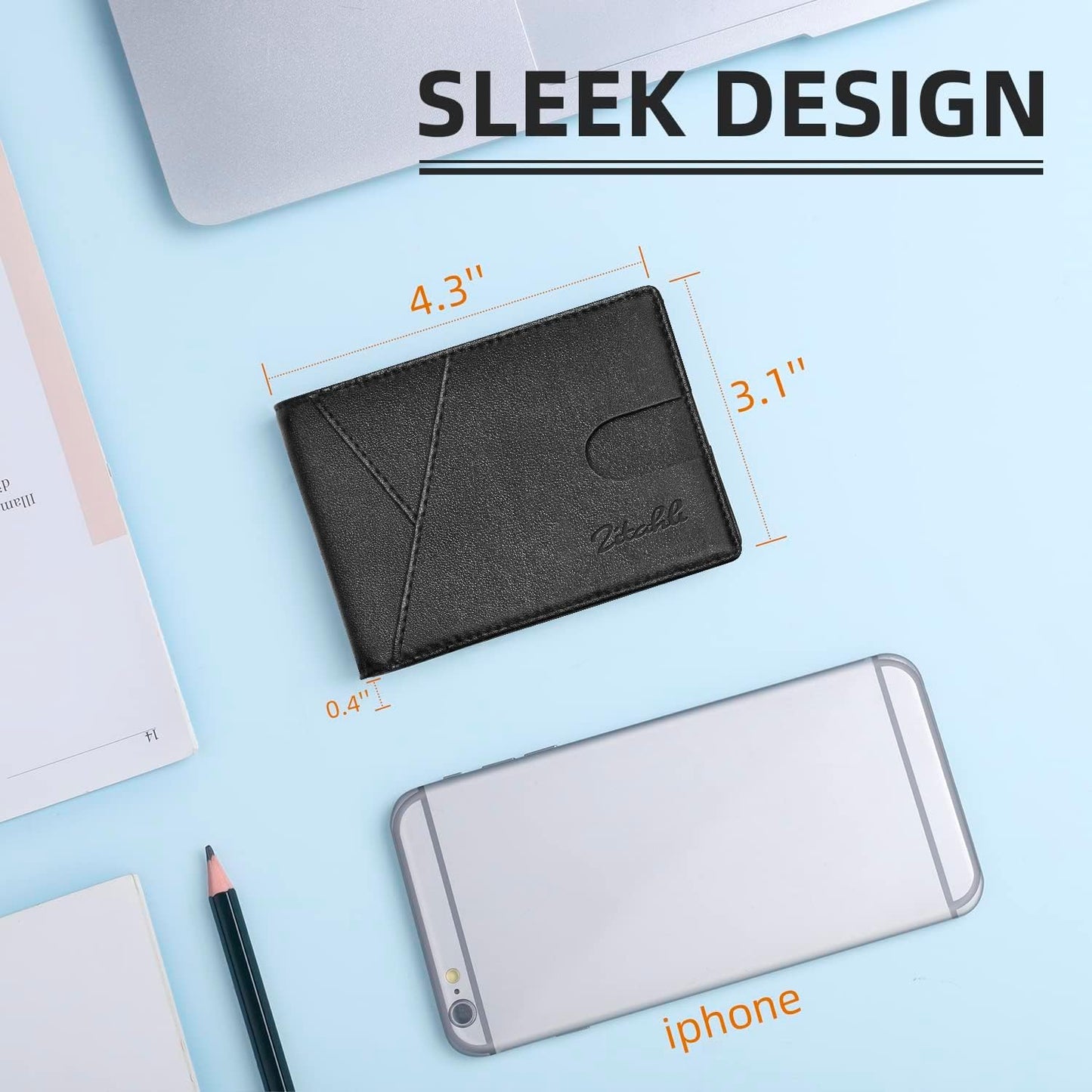 Wallet for Men,Mens Wallet,Slim Leather Bifold,Rfid Blocking 11 Slots Gift Boxβ¦