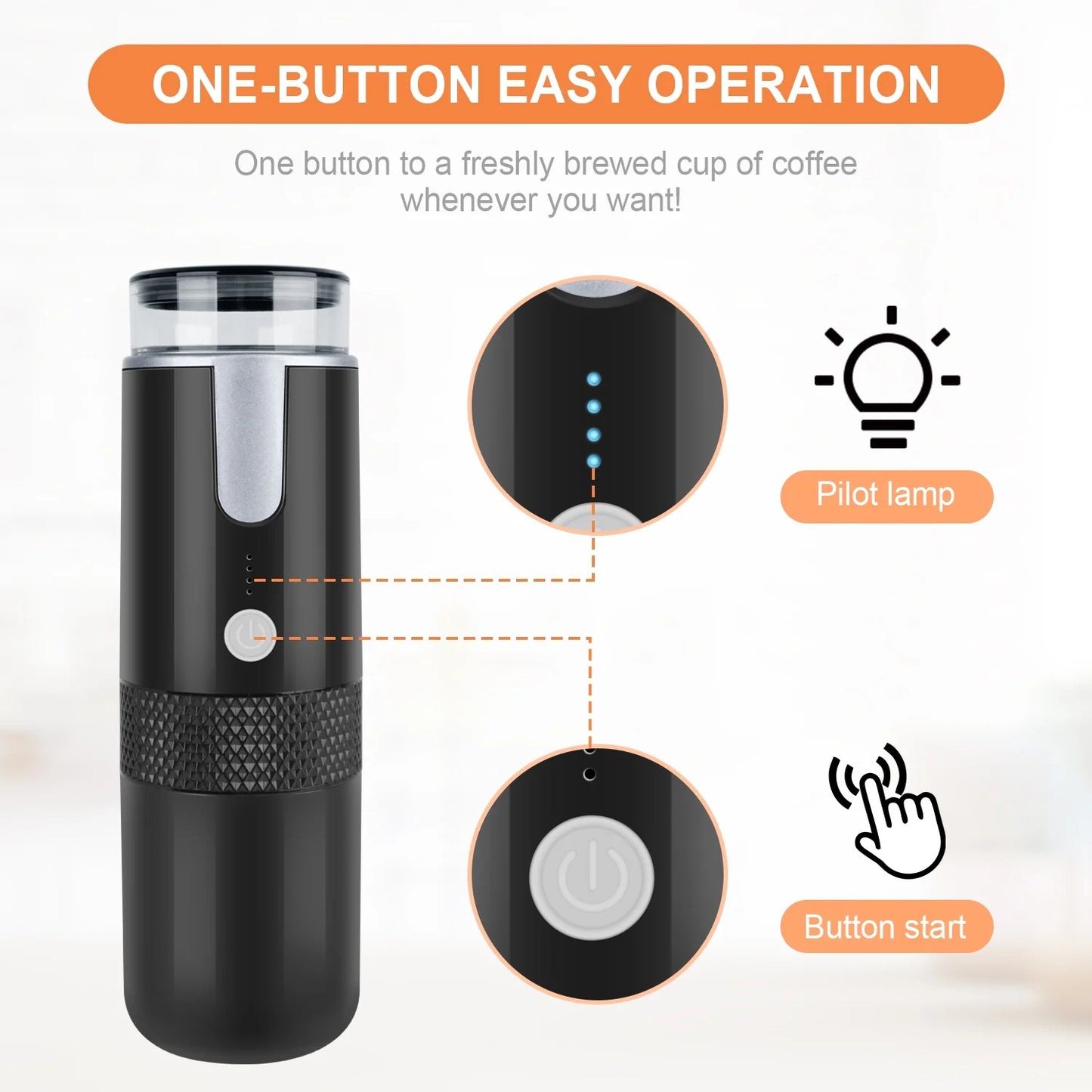 Portable Coffee Maker Single Serve Coffee Maker Mini Espresso Machine Reusable Coffee Filter