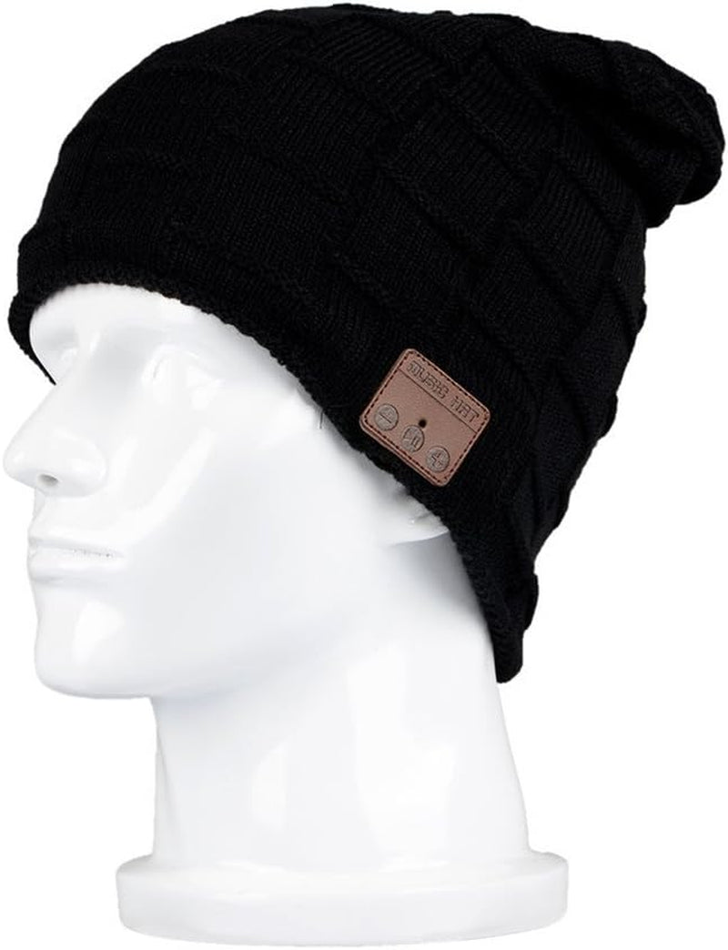 Wireless Music Beanie Hat Winter Soft Warm Knit Cap with Stereo Headset Speaker Mic Hands-Free for Men Women Outdoor Sports