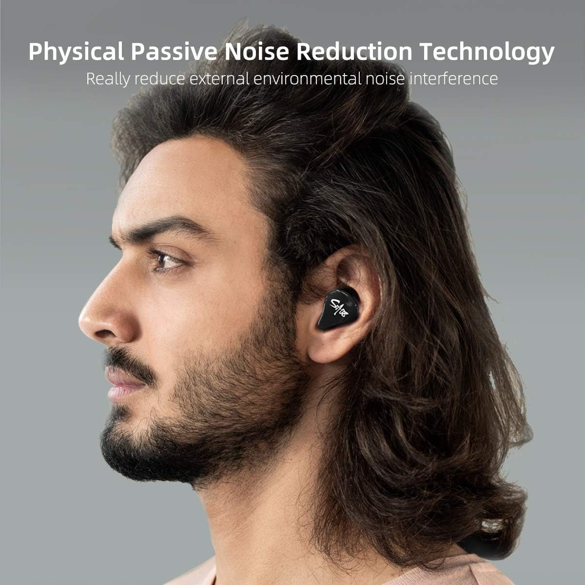SA08 TWS True Wireless Bluetooth V5.0 Earphones 8BA Units Earbuds Touch Control Noise Cancelling Sport Headphone Gifts for Fathers, Mothers, Friends (Black)