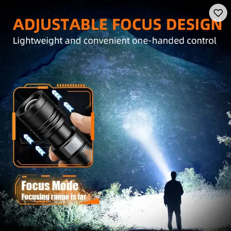 Sdlife Rechargeable 920 Lumens Super Bright Tactical Flashlight, High Powered LED Flashlights for Emergency, Outdoor, Home, Camping, Hiking,New Year Gift