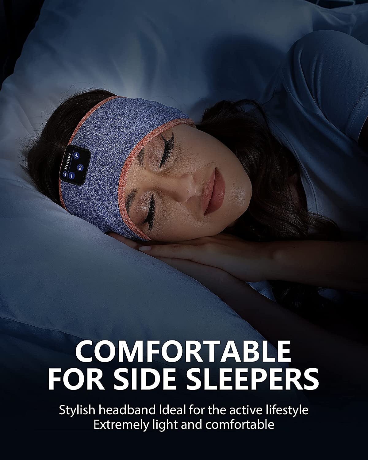 Sleeping Headphones Bluetooth Headband, Soft Sleep Headphones Comfortable Sleep Headband,Long Time Play Sleep Earbuds with Built in Speakers Perfect for Sleep,Workout,Running,Yoga,Travel