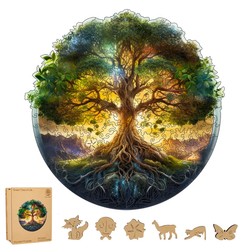 Snake Eye Mys Aurora Wooden Jigsaw Puzzle for Kids and Adults 200 500 Pcs Unique Shape Nice Box Packing Fun Challenging Brain Exercise Family Game Creative Gift for Friends Parents Grandparents Multicoloured