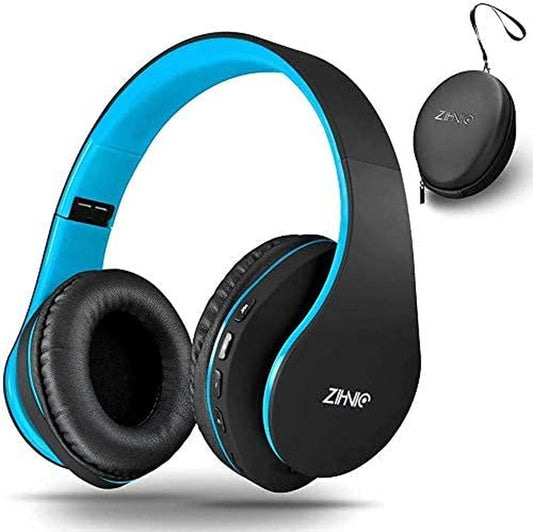 Experience ultimate sound with our foldable Bluetooth headphones! 🎧 Wireless & wired options, FM radio, and comfy earmuffs for all-day wear. Perfect for your phone and PC! Available in sleek black/blue. #MusicLovers #TechGadgets