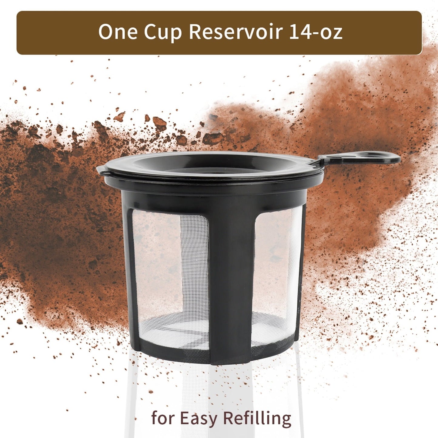 Brew Your Perfect Cup with the Mini K Cup Coffee Maker - Versatile Ground Coffee Machine in Stylish Blue