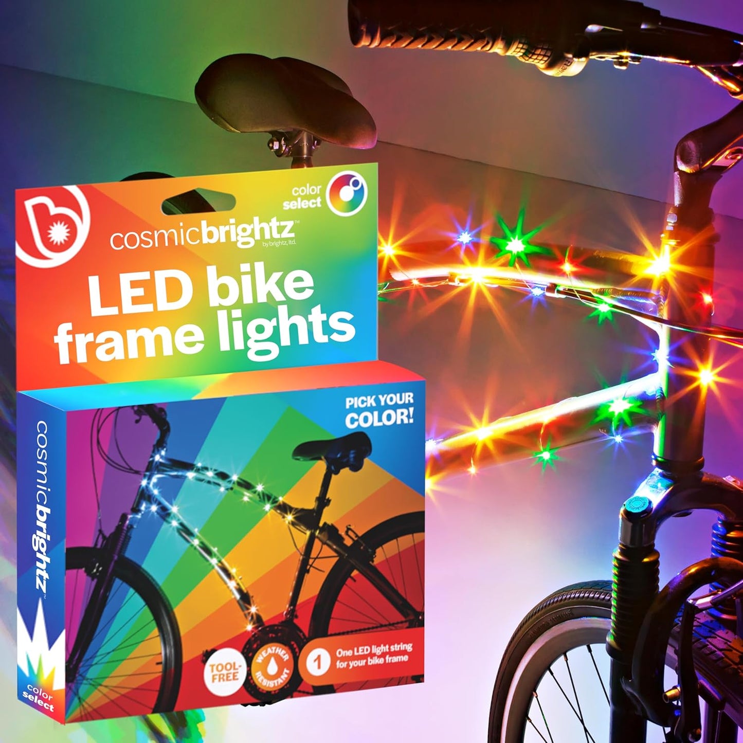 "Light Up Your Ride! 🚴‍♂️✨ Transform your bike with our Cosmic LED Frame Rope Light - 6.5ft of vibrant fun! Perfect for kids, teens, & adults. Stay safe & stylish on every adventure! 💡🌈 #BikeLife #LEDLights"