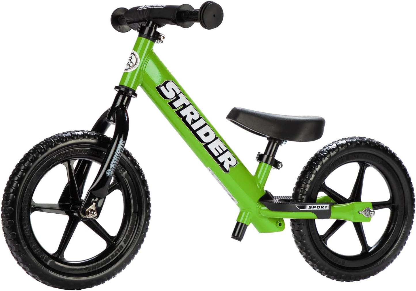 12” Sport Bike - No Pedal Balance Bicycle for Kids 1 to 4 Years - Includes Safety Pad, Padded Seat, Mini Grips & Flat-Free Tires - Tool-Free Assembly & Adjustments