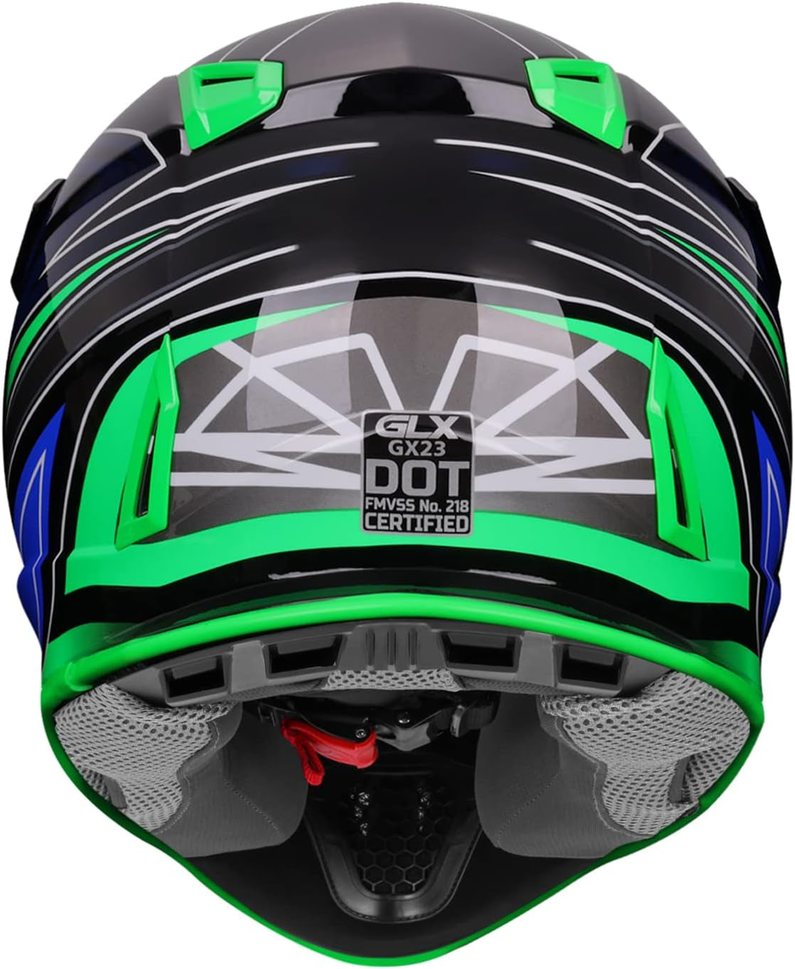 GX23 Dirt Bike Off-Road Motocross ATV Motorcycle Full Face Helmet for Men Women, DOT Approved (Sear Green, Large)