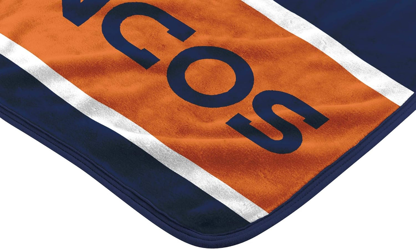 NFL Denver Broncos Unisex-Adult Raschel Throw Blanket, 60" X 80", 12Th Man