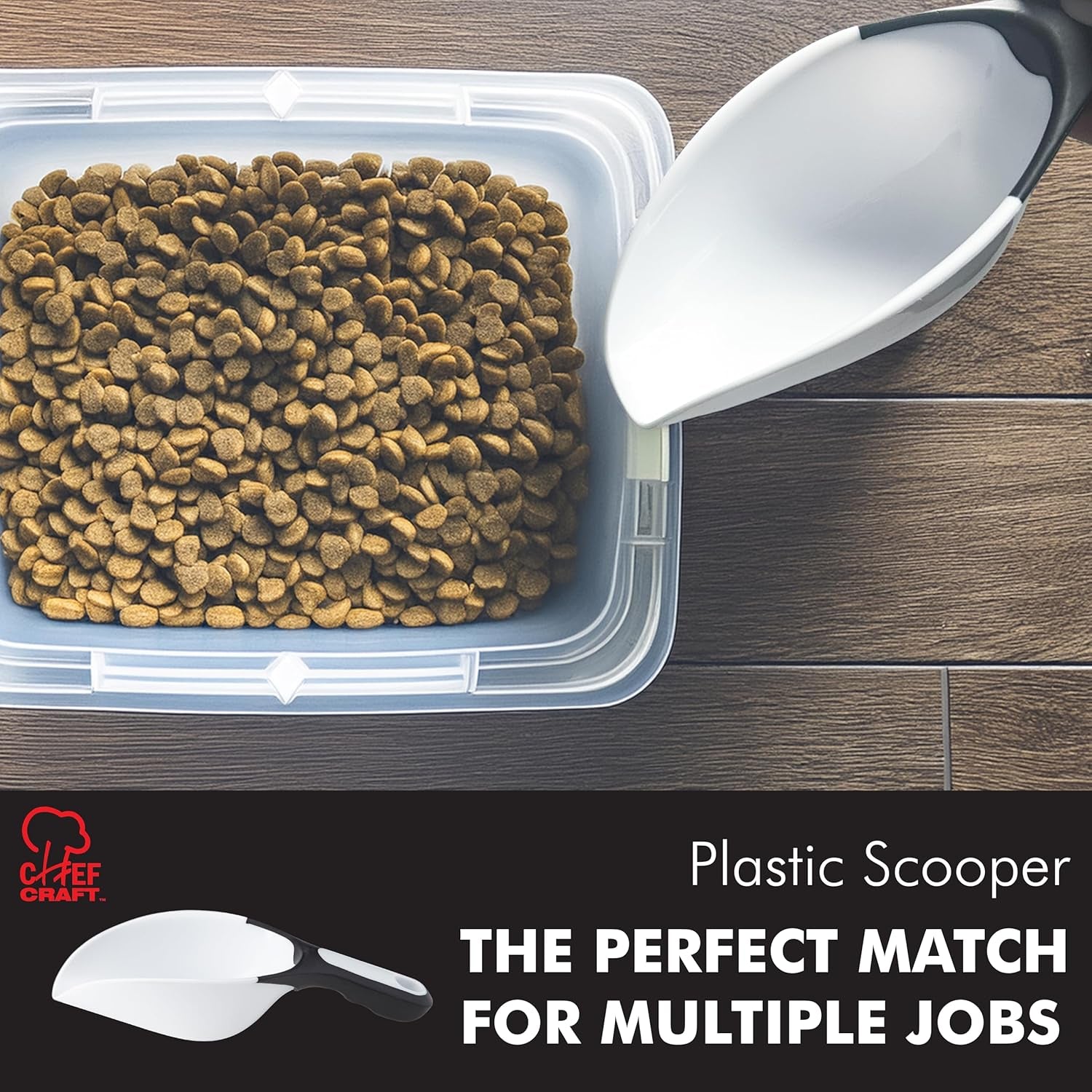 Select Plastic Scoop, 1 Cup, White