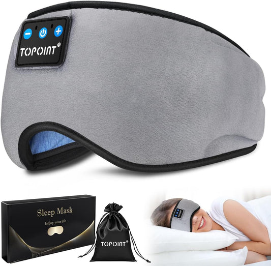 Ultimate Sleep Mask Headphones: Block Light, Enjoy White Noise, and Relax with 14 Hours of Bluetooth Bliss! Perfect for Travel, Meditation, and Naps!