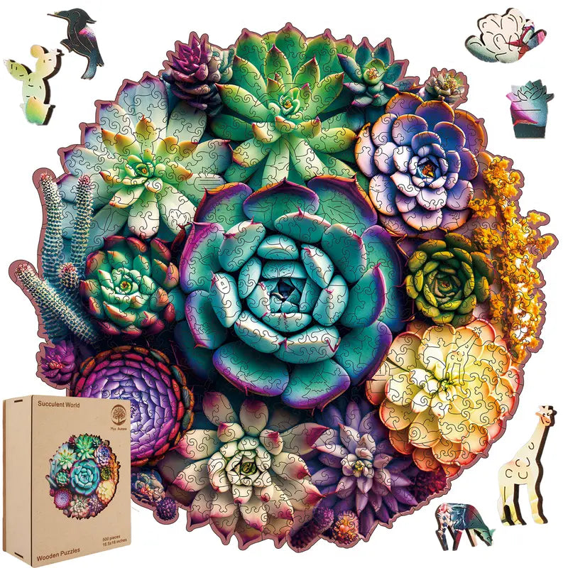 Snake Eye Mys Aurora Wooden Jigsaw Puzzle for Kids and Adults 200 500 Pcs Unique Shape Nice Box Packing Fun Challenging Brain Exercise Family Game Creative Gift for Friends Parents Grandparents Multicoloured