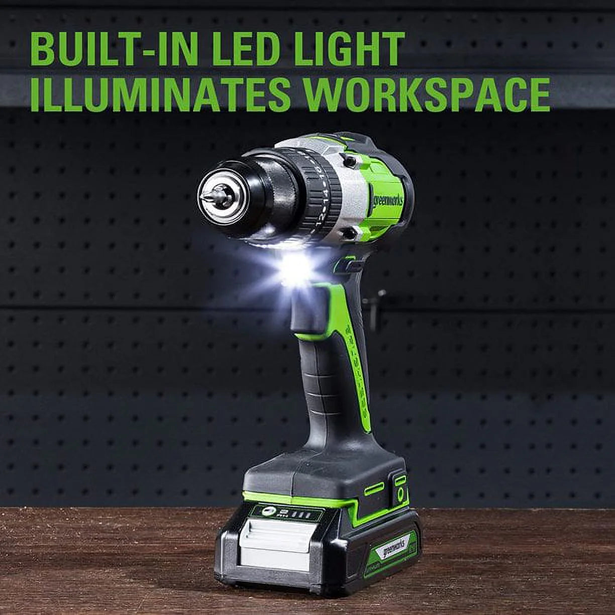 Unleash Your DIY Potential with the 24V Brushless Cordless Hammer Drill & 5 Piece Bit Set – Includes 2.0 Ah Battery & Charger!