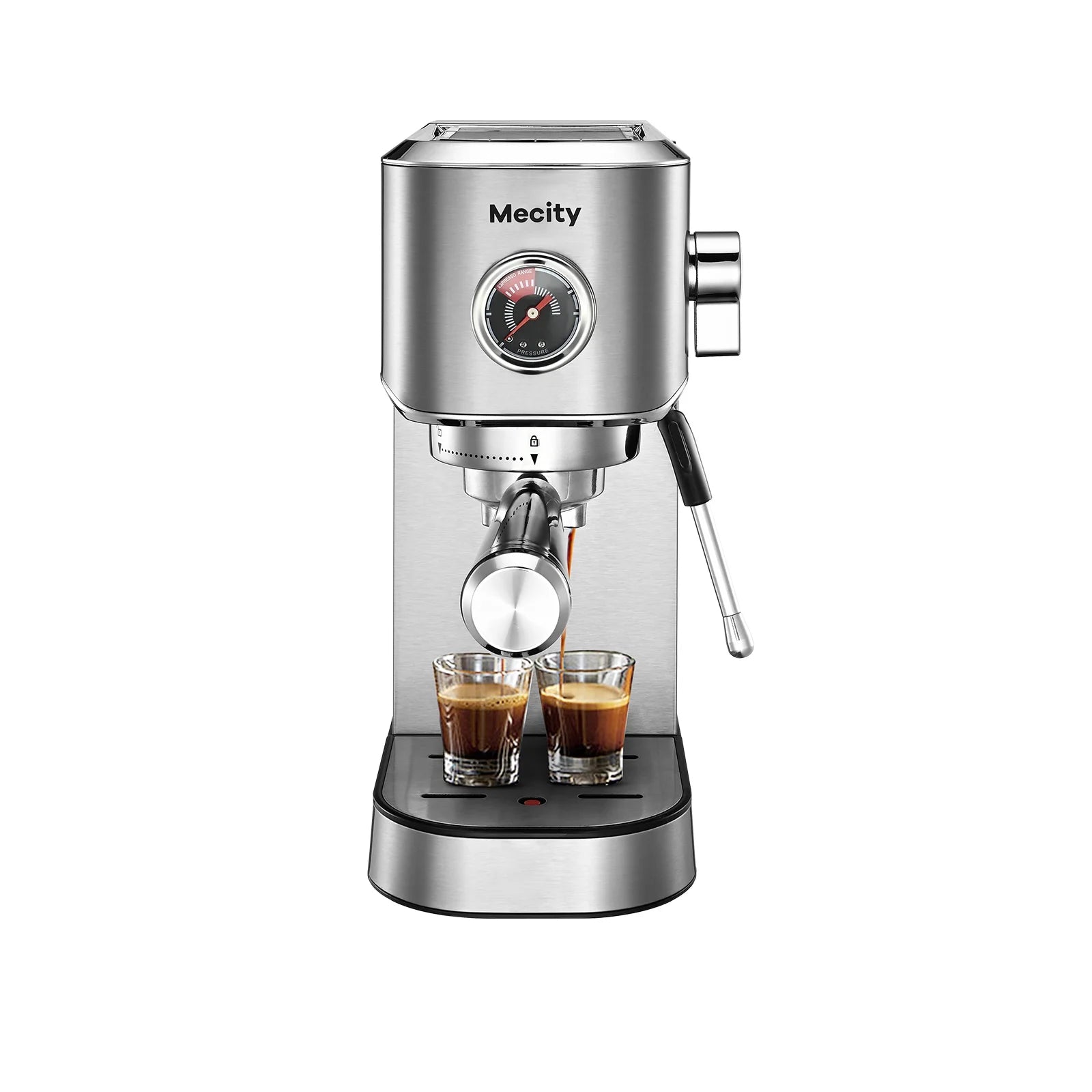 20 Bar Espresso Machine with Milk Frother, Brushed Stainless Steel Shell, 37 Fl.Oz Water Reservoir, Coffee Maker for Espresso, Latte, Mocha, Americano. 120V, 1350W