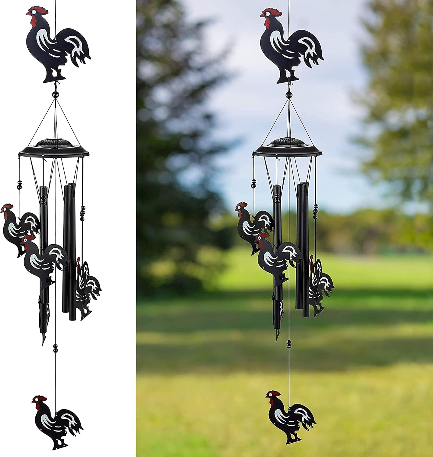 Enchanting 31" Rustic Sea Green Tribal Turtles Wind Chimes - Unique Outdoor Decor for Gardens, Perfect Gift for Women and Moms