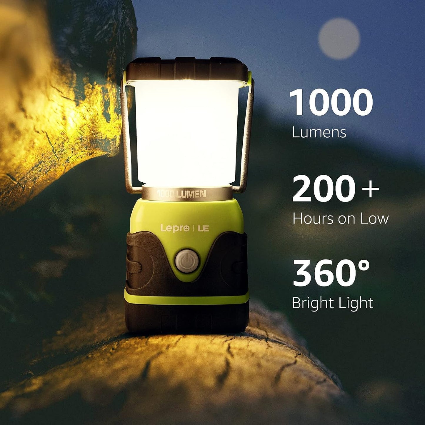 "🌟 Illuminate Your Adventures! 🌟 Discover the LE 1000LM Battery-Powered LED Camping Lantern - Your Ultimate Waterproof Companion with 4 Light Modes! Perfect for Camping, Hiking, Emergencies & More! 🚀🔦 #CampingEssentials #OutdoorGear"