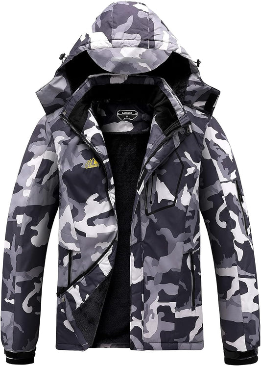Mens Mountain Waterproof Ski Snow Jacket Windproof Raincoat Winter Warm Hooded Coat