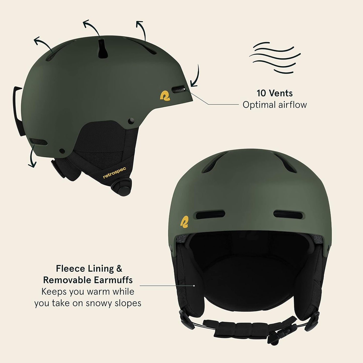 "Comstock Ski & Snowboard Helmet - Adjustable, Breathable Protection for Adults & Youth - Perfect for Men, Women, Boys & Girls!"