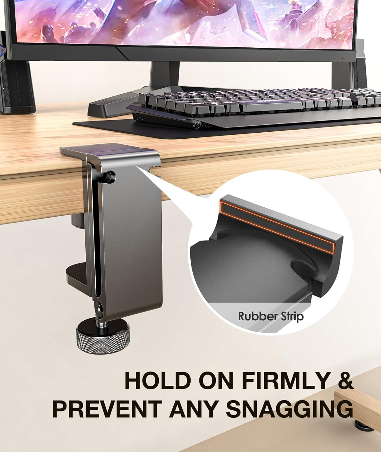 🎧 Elevate Your Setup! 🎧 Check out this Foldable Headphone Hook - the perfect under-desk hanger for gamers and office warriors! 🖥️✨ Plus, it keeps your cables organized! 🌀 #GamingGear #DeskOrganization #HeadphoneHolder