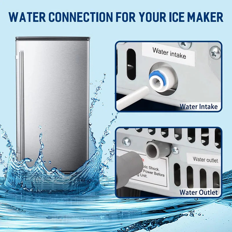 80 Lb. Daily Production Cube Clear Ice Freestanding Ice Maker