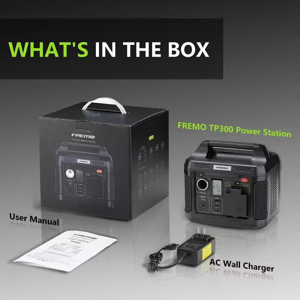 Power Up Anywhere with the TP300 300-Watt Portable Power Station – Your Ultimate On-the-Go Battery Generator!