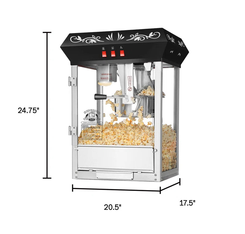 8 Oz. Tabletop Popcorn Machine, Popcorn Machine Stand / Cart