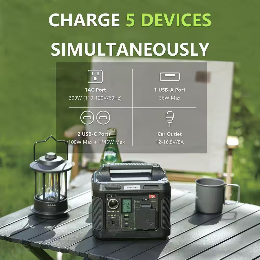 Power Up Anywhere with the TP300 300-Watt Portable Power Station – Your Ultimate On-the-Go Battery Generator!