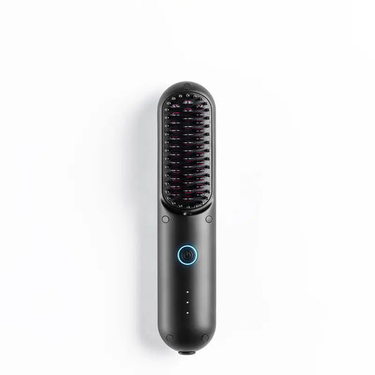TYMO PORTA Cordless Hair Straightener Brush, Touch Ups On-The-Go Styling Hot Comb with Negative Ion, Lightweight & Mini Travel, USB Rechargeable
