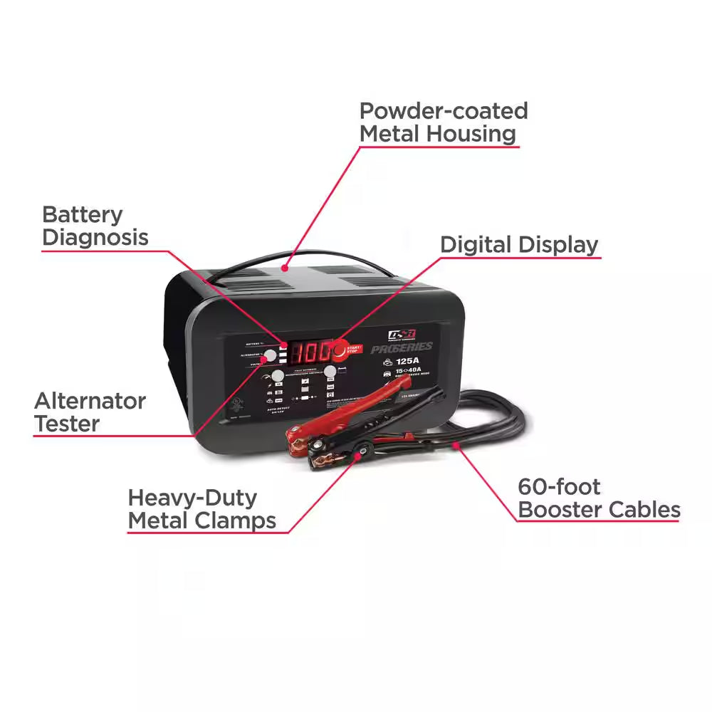 Power Up Your Ride: DSR Pro 125-Amp Car Battery Charger & Engine Starter with 40A Boost for All Your Automotive Needs