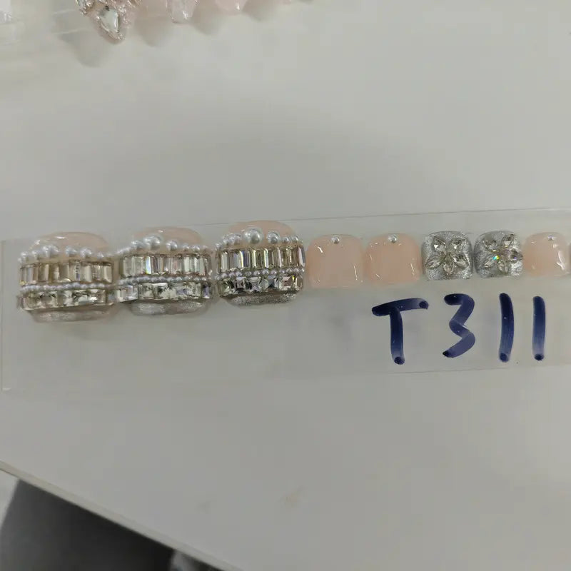 20PCS SIZE FREE Lovful Acrylictoes Handmade Press on Feet Nails Pedicure Acrylicnailtoes (RY)