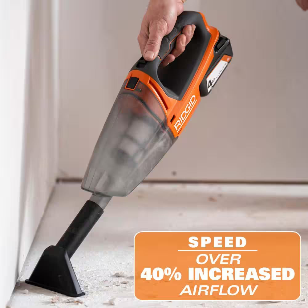 Powerful 18V Cordless Hand Vacuum Kit with Long-Lasting Battery and Versatile Attachments