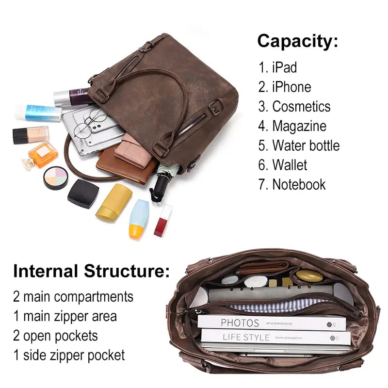 CLUCI Purses for Women Vegan Leather Handbags Tote Purse Shoulder Bag Large Ladies Hobo Bags