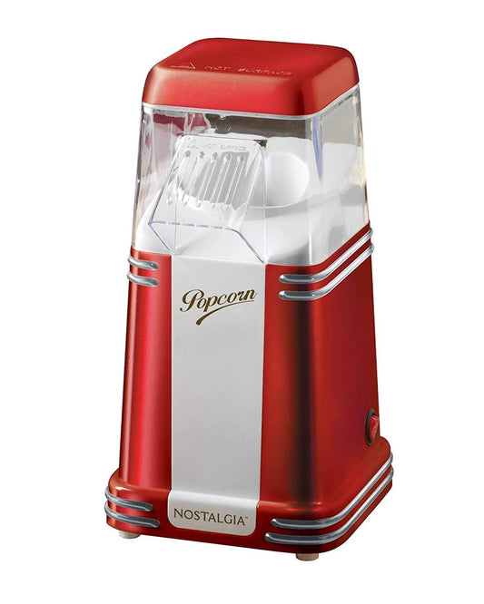 Popcorn Party Time! 🍿✨ Grab this Retro 8-Cup Hot-Air Popcorn Maker in Red for your next movie night! 🎬❤️ #PopcornLovers #HomeTheater