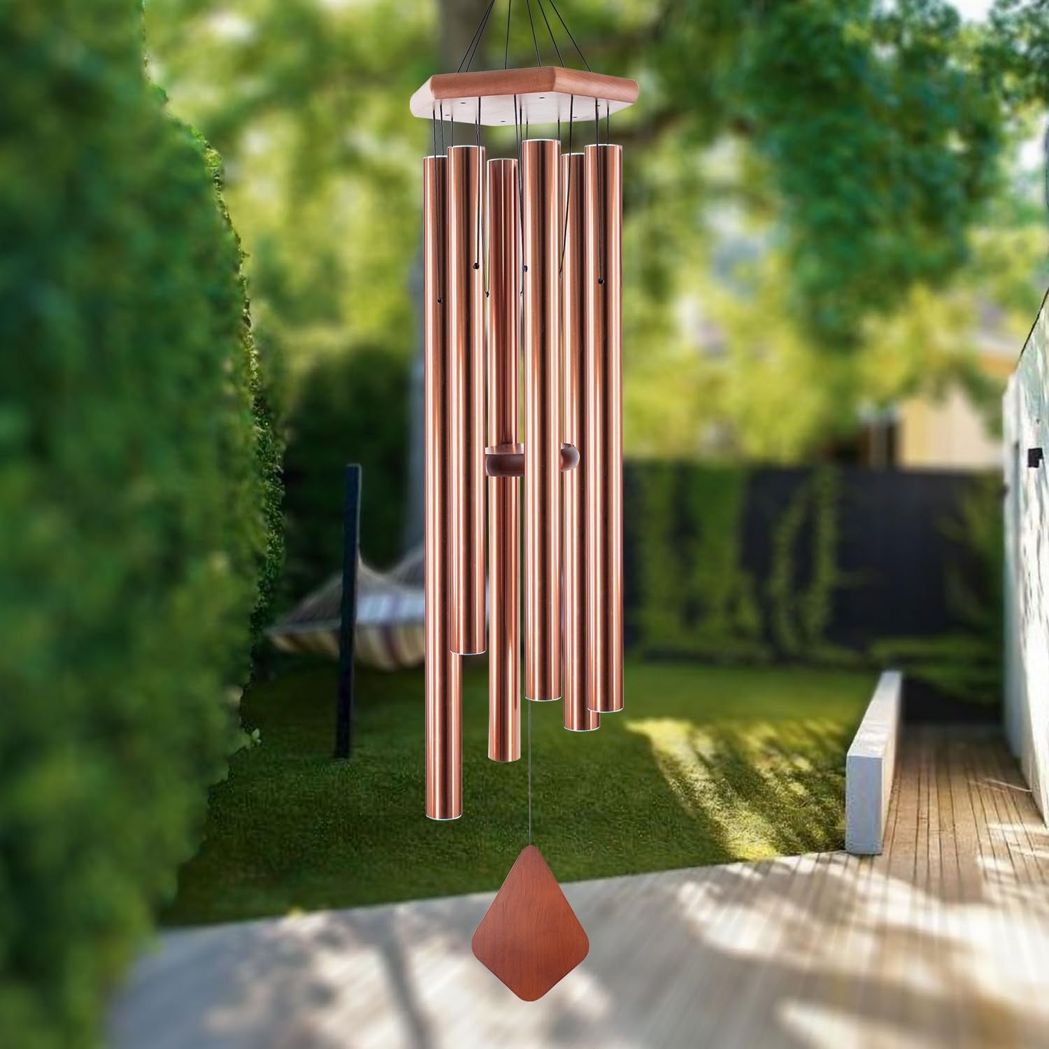 Enchanting 30-Inch Deep Tone Memorial Wind Chimes with Hook - Perfect Gift for Mother's Day, Housewarming, and Christmas - Ideal for Patio, Garden, and Home Decor in Elegant Black