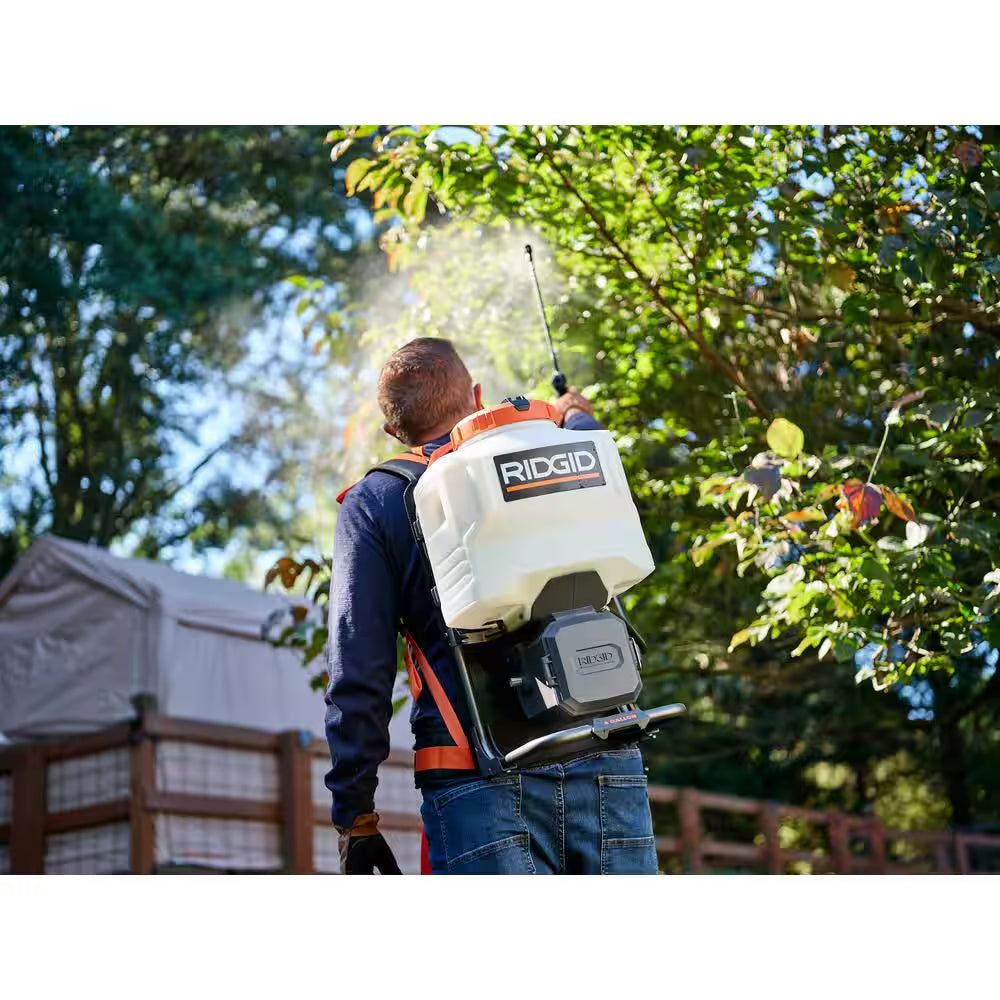 Elevate Your Lawn Care with the 18-Volt Cordless 4 Gallon Backpack Chemical Sprayer – Complete with 2.0Ah Battery and Charger