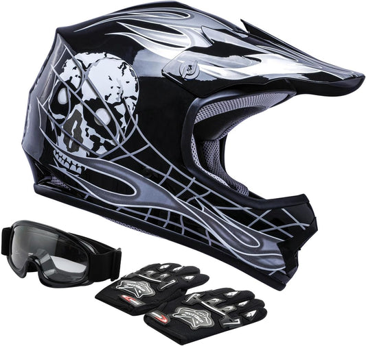 DOT Youth Kids Motorcycle Motocross ATV Helmets Offroad Street Dirt Bike Full Face Helmet