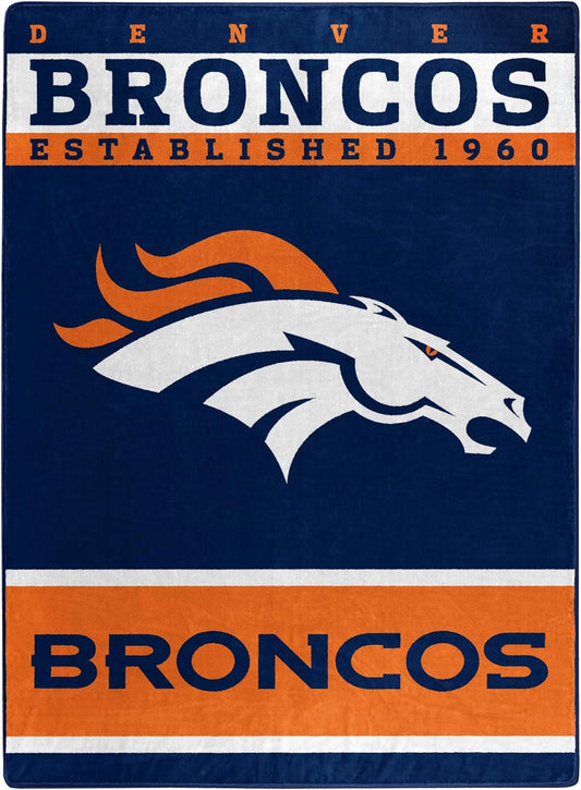 Cozy Up with the NFL Denver Broncos 12th Man Raschel Throw Blanket - Perfect for Game Day! 🏈💙🧡 