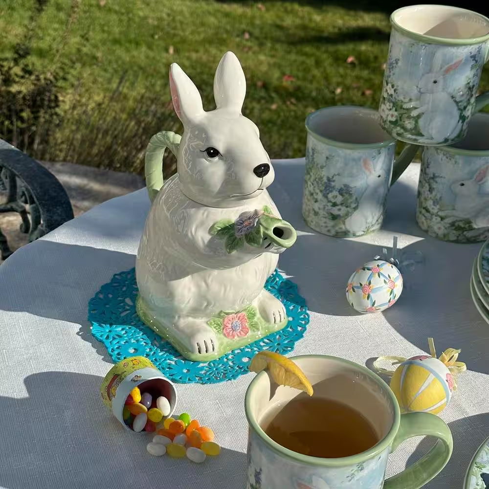 Charming Easter Morning 3-D Bunny Teapot - Perfect for Spring Celebrations