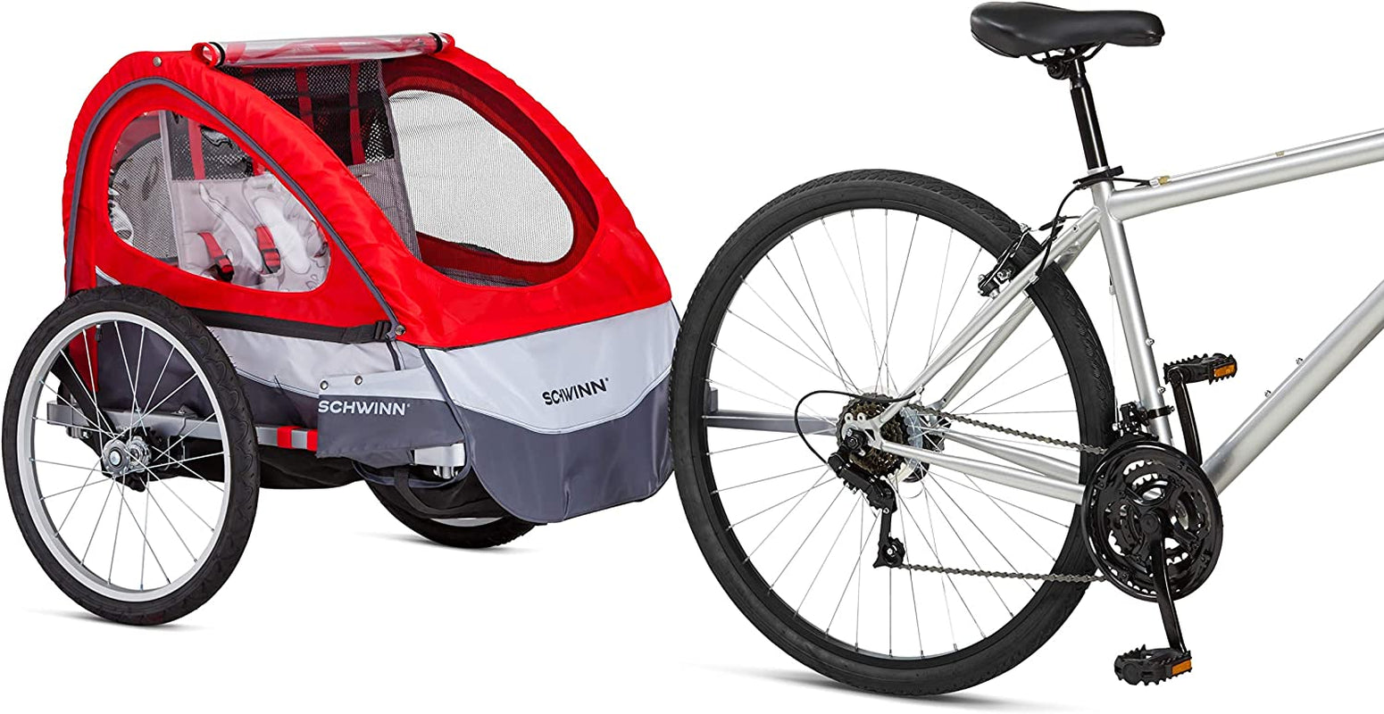 🌟 Ready for Adventure? 🚴‍♂️ Meet the Joyrider Echo & Trailblazer Child Bike Trailer!🛡️ Choose single or double seats, smooth rides with 16/20" air-filled tires! 🐞 Includes bug screen & weather shield! #FamilyFun #BikeAdventures