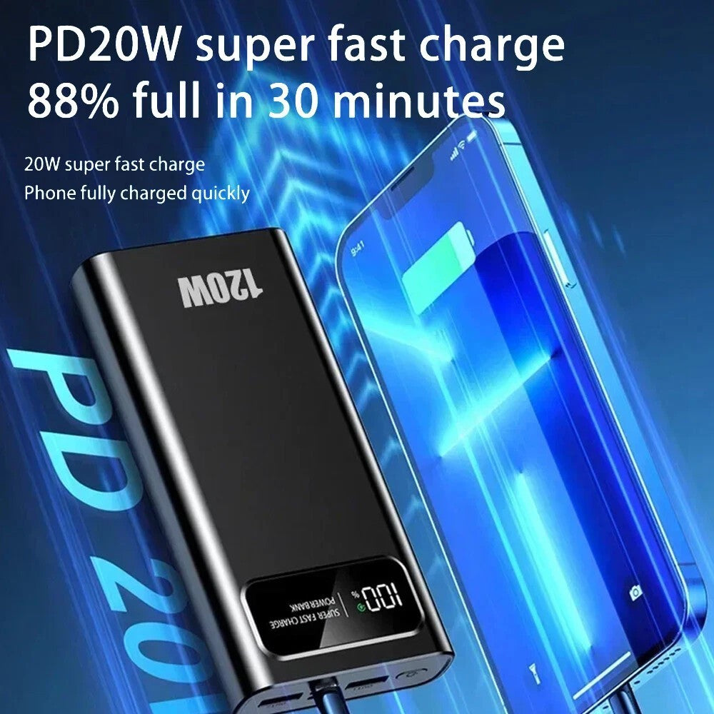 Ultra-Powerful 50000mAh Fast Charging Portable Power Bank - Your On-the-Go Backup Battery Charger